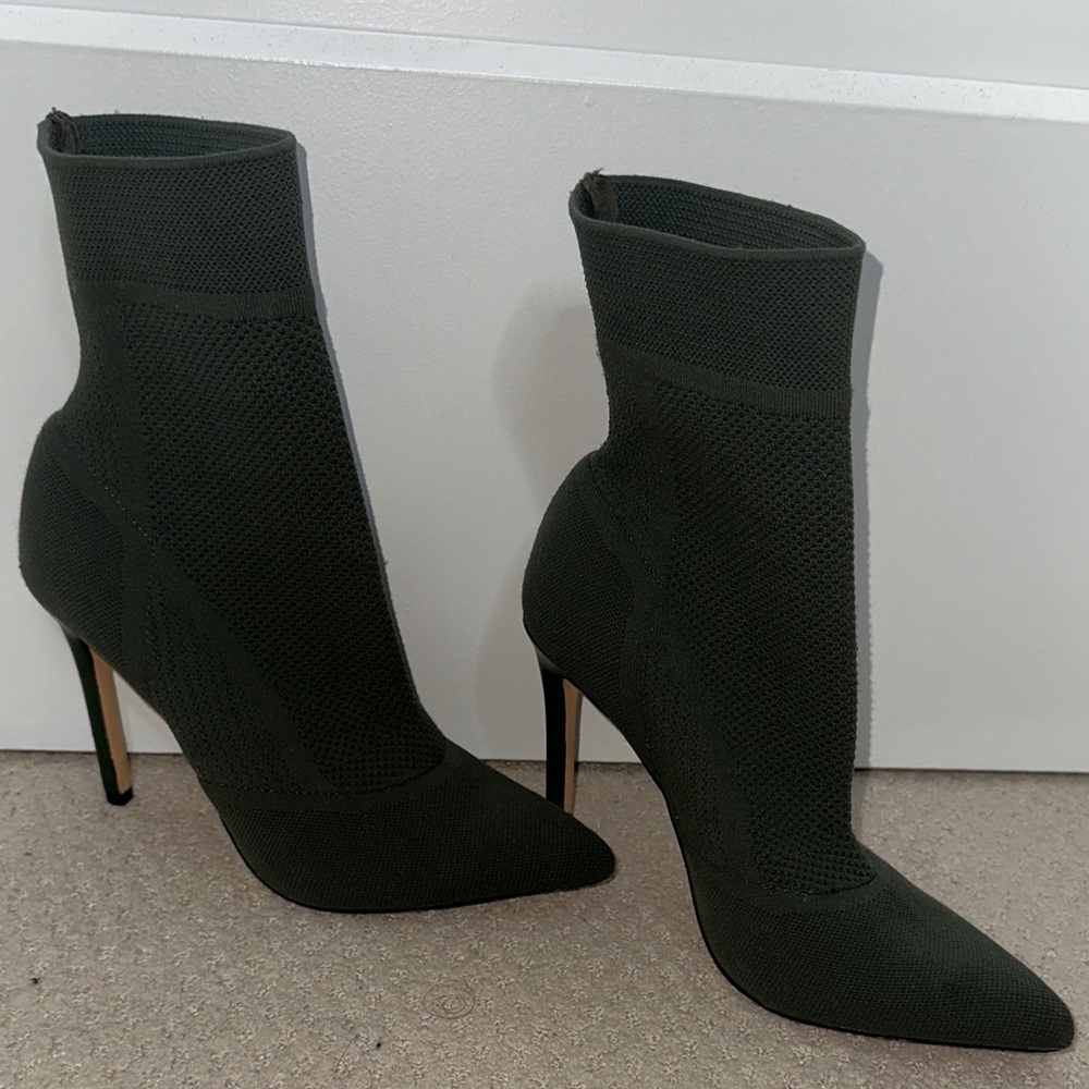 Olive green Knit Bootie